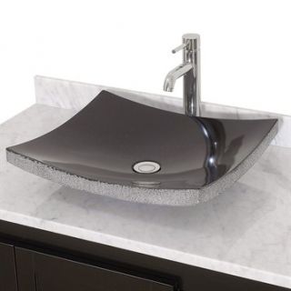 Altair Vessel Sink by Wyndham Collection   Black Granite