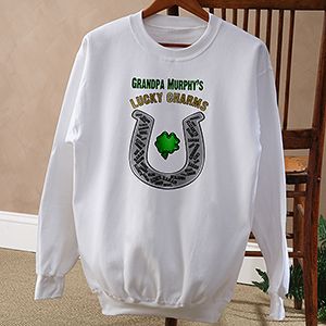Personalized Horseshoe Sweatshirts   Grandpas Lucky Charms