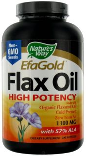 Natures Way   Flax Oil (High Potency) 1300 mg.   200 Softgels