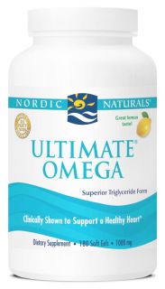 Nordic Naturals   Ultimate Omega Purified Fish Oil Lemon 1000 mg.   180 Softgels