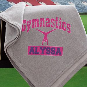 Personalized Girls Sports Fleece Sweatshirt Blanket