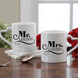 Personalized Couples Coffee Mug Set   Happy Couple