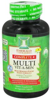 Emerald Labs   Complete + Multi Vit A Min Raw Whole Food Based Formula   60 Vegetarian Capsules