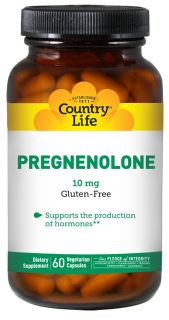 Country Life   Pregnenolone 10 mg.   60 Vegetarian Capsules Formerly Biochem
