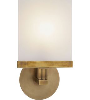 Studio Shield 1 Light Bathroom Vanity Lights in Hand Rubbed Antique Brass S2003HAB WG
