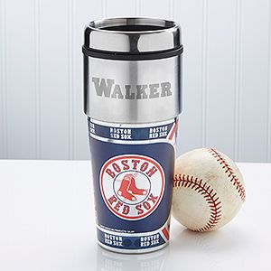 Personalized Boston Red Sox Travel Mugs