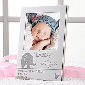 Personalized Silver Baby Picture Frame   Precious Child