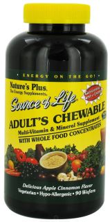 Natures Plus   Source Of Life Adults Chewable Apple Cinnamon   90 Wafers
