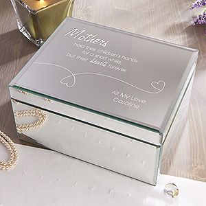 Personalized Large Mirror Jewelry Boxes   Forever In My Heart