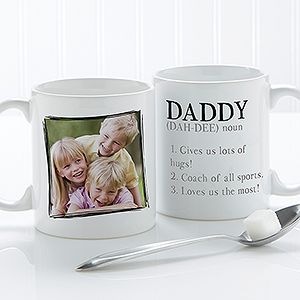 Fathers Day Gifts    Definition Of Dad/Grandpa Photo White Handle Coffee Mug 11