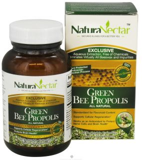 NaturaNectar   All Natural Green Bee Propolis   60 Vegetarian Capsules