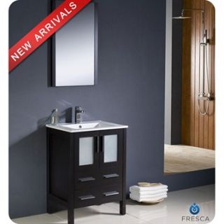 Fresca Torino 24 Espresso Modern Bathroom Vanity with Integrated Sink