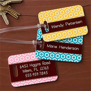 Personalized Luggage Tag Set   Her Design