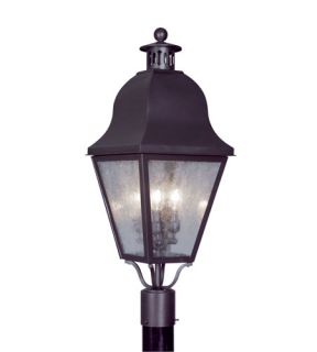 Amwell 3 Light Post Lights & Accessories in Bronze 2556 07