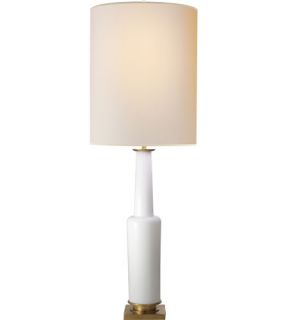 Thomas Obrien Fiona 1 Light Table Lamps in White Glass TOB3029WG NP