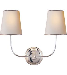 Thomas Obrien Vendome 2 Light Wall Sconces in Polished Silver TOB2008PS NP/ST