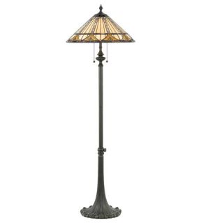 Tiffany 2 Light Floor Lamps in Authentic Bronze TF482F