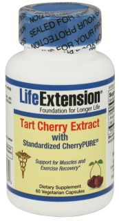 Life Extension   Tart Cherry Extract with Standardized CherryPURE 615 mg.   60 Vegetarian Capsules