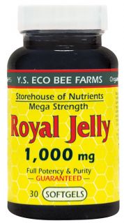 YS Organic Bee Farms   Royal Jelly Softgels (Mega Strength) 1000 mg.   60 Softgels
