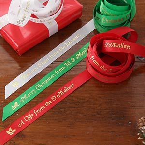 Personalized Gift Ribbon   Holiday Cheer