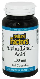 Natural Factors   Alpha Lipoic Acid 100 mg.   120 Capsules