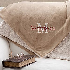 Personalized Sherpa Blankets   Initially Yours