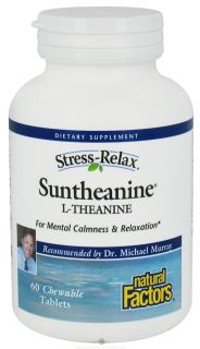 Natural Factors   Stress Relax Suntheanine L Theanine   60 Chewable Tablets