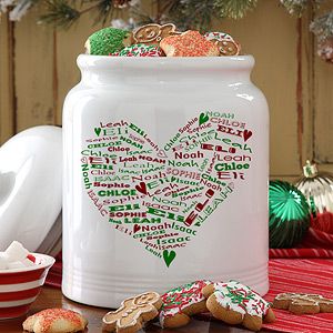 Personalized Christmas Cookie Jar   Her Heart of Love