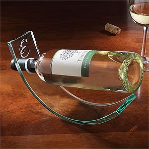 Personalized Crystal Wine Cradle