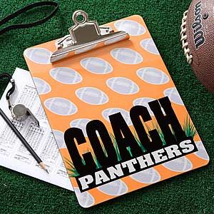 Personalized Football Coach Clipboard