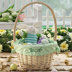 Boys Personalized Easter Basket   Green