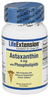 Life Extension   Astaxanthin with Phospholipids   30 Softgels