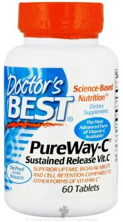 Doctors Best   PureWay C Sustained Release Vitamin C 500 mg.   60 Tablets