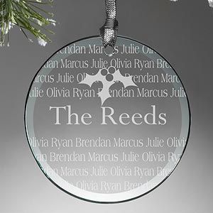 Personalized Glass Christmas Ornaments   Holiday Greetings