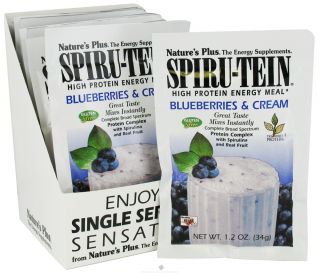 Natures Plus   Spiru Tein High Protein Energy Meal Blueberries & Cream   1 Packet