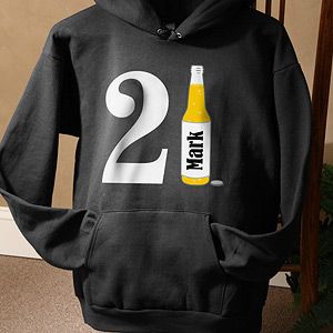 Personalized Birthday Sweatshirts   21st Birthday Beer