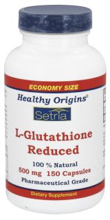Healthy Origins   Setria L Glutathione Reduced 500 mg.   150 Capsules