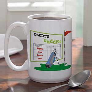Personalized 15 oz Golf Coffee Mugs   Favorite Caddies