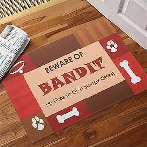 Beware of Dog Personalized Doormats
