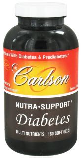 Carlson Labs   Nutra Support Diabetes Iron Free   180 Softgels