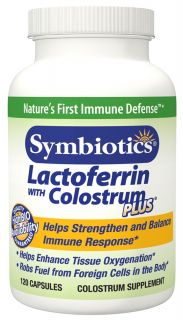 Symbiotics   Lactoferrin with Colostrum Plus   120 Capsules