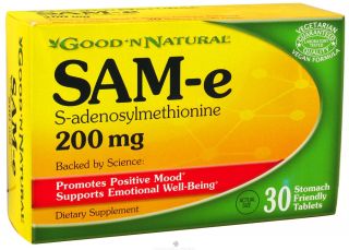 Good N Natural   SAM e 200 mg.   30 Tablets