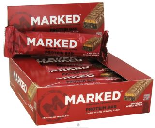 Marked Nutrition   Protein Bar Chocolate Peanut Butter   2.8 oz.