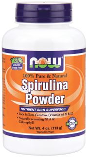 NOW Foods   Spirulina Powder 100% Pure and Natural   4 oz.