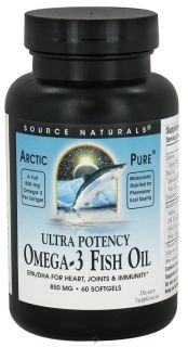 Source Naturals   ArcticPure Omega 3 Fish Oil 850 mg.   60 Softgels