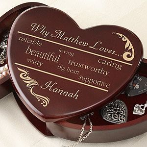 Personalized Jewelry Boxes   Why I Love You Heart