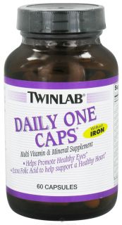 Twinlab   Daily One Caps Multivitamin & Mineral without Iron   60 Capsules