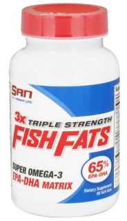 SAN Nutrition   Fish Fats 3X Triple Strength Super Omega 3   60 Softgels
