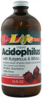 LifeTime Vitamins   Acidophilus Liquid Strawberry/Vanilla Flavor   16 oz.
