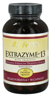 LifeTime Vitamins   Extrazyme 13 with Probiotic Maximum Strength Digestive Enzyme   90 Capsules